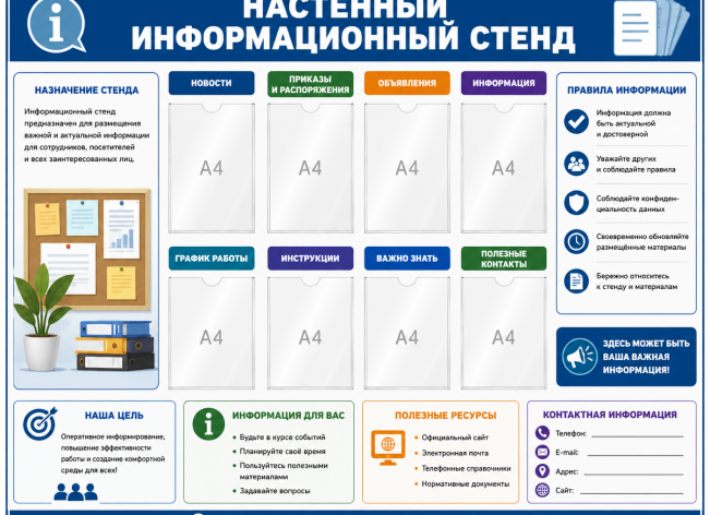 Настенный информационный стенд