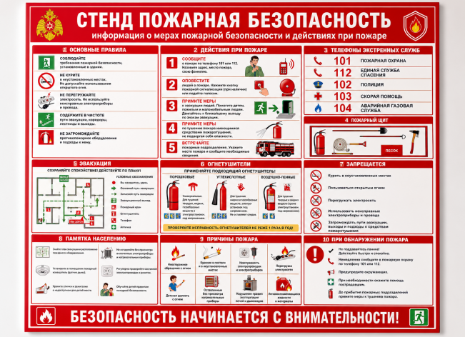 Стенд пожарная безопасность