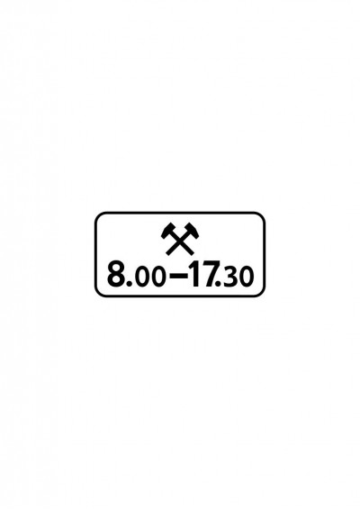 Дорожный знак 8.5.6 "Время действия"